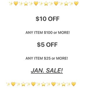 NEW YEAR SALE! January Only!💥